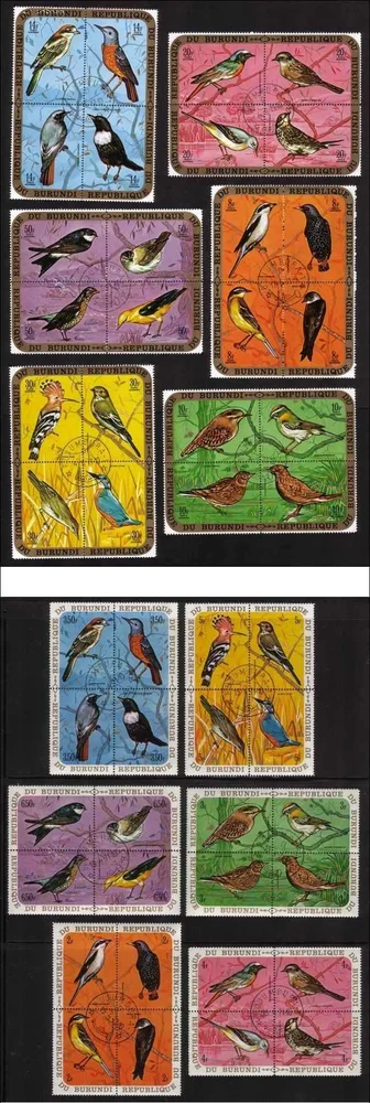 Birds: Northern Shrike, Great Reed Warbler, Etc. Complete Set of 48 Different