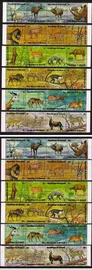 Animals: Addax, Antelope, Nyala, Rhinoceros, Mandrill, Etc. Complete Set of 48.