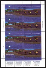 Christmas 1984 The Good News Bible: First Bible In Marshallese - Complete Sheet of 16 Different