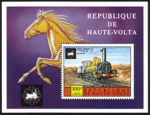 Locomotive 'Forquenot' 340 P.O. (1882) - Complete Airmail Souvenir Sheet