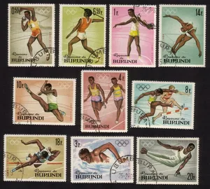 Olympic Sports: Tokyo Japan (1964) Diving, Gymnastics, Etc. Complete Set of 10.