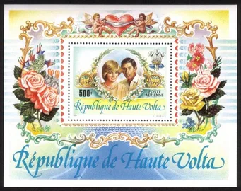 Prince Charles and Lady Diana - Airmail Souvenir Sheet.