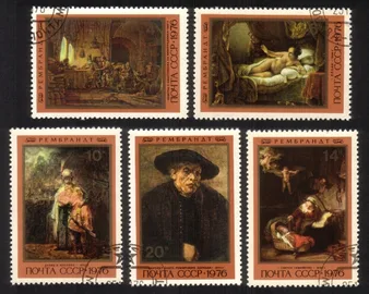 Paintings: Rembrandt. - Complete Set of 5 Different