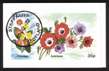 Flowers: Cowslips & Anemone - Mini Souvenir Sheet