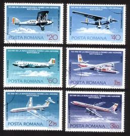 Airplanes: Douglas, Boeing, De Havilland, Etc. Cplt Set of 6 Diff Airmails