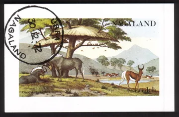 Animals: Gnoo & Springbok - Mini Souvenir Sheet
