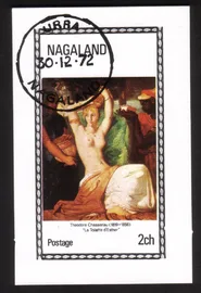 Artwork: La Toilette d'Esther by Theodore Chasseriau - Mini Souvenir Sheet
