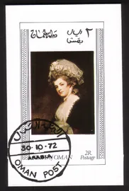 Artwork: Oil Painting of Woman - Mini Souvenir Sheet